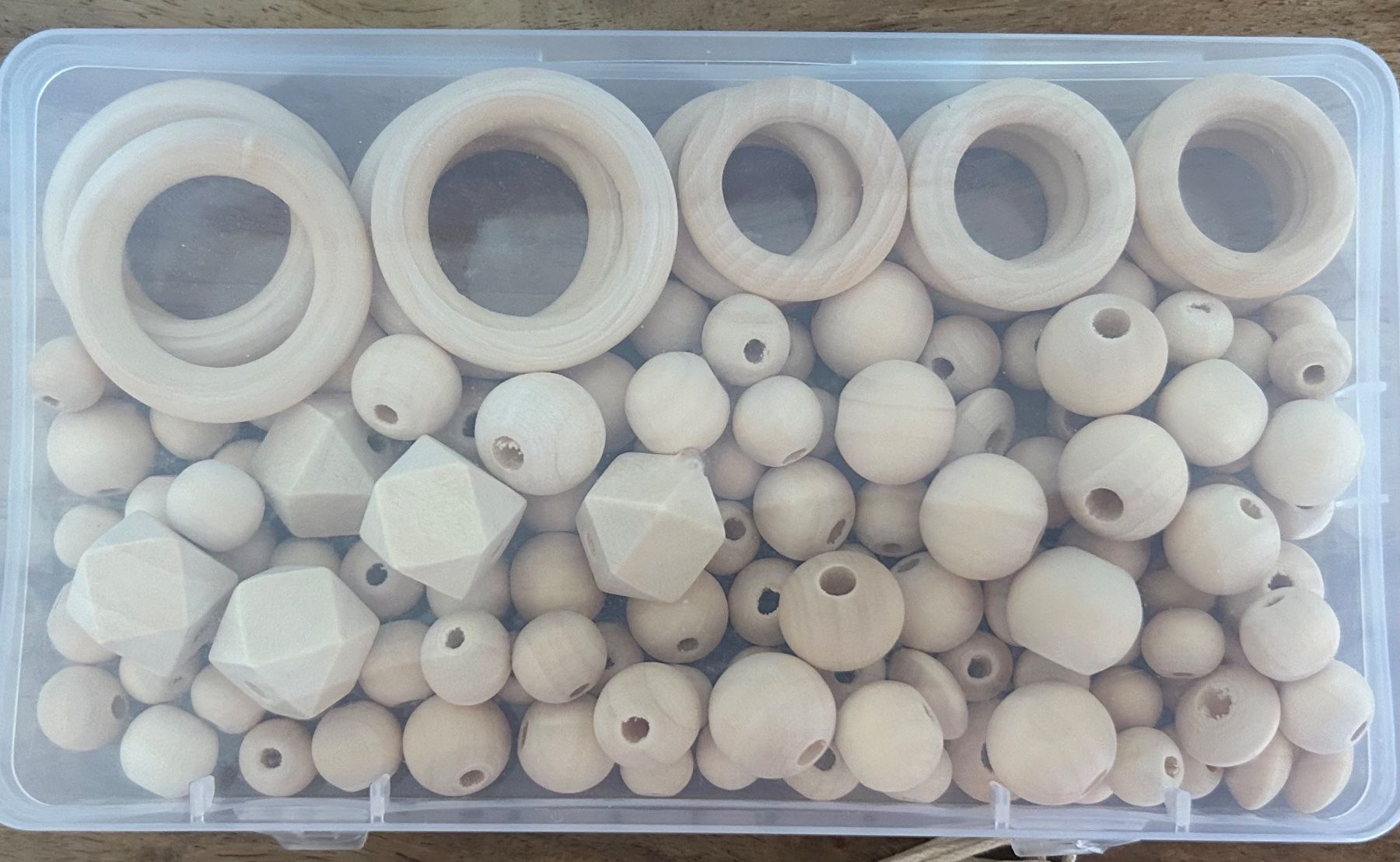 Kit bricolage: Makramee Set - Perlen & Ringe aus Holz - NEU – Nuovo e nell'imballaggio originale da Geneve venduto da vane267