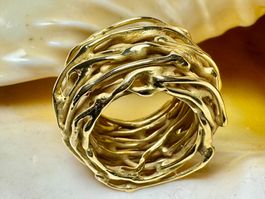 Exklusiver Designer-Ring aus Silber 925 vergoldet!