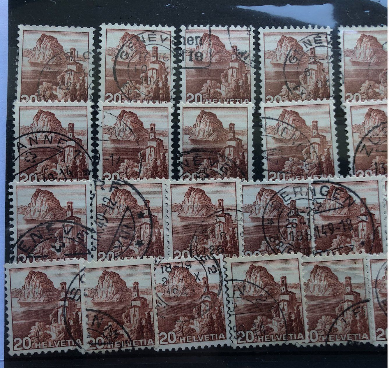 Alle Briefmarken: Nr.287 Landschftbilder Lot – Gebraucht aus Aarau von Billa007 1