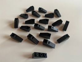 LEGO - 20 - SCHWARZE - NEGATIVE - SCHRÄG - STEINE