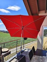 Glatz Alu-Smart Premium Sonnenschirm 240 × 240 cm  Fire Red