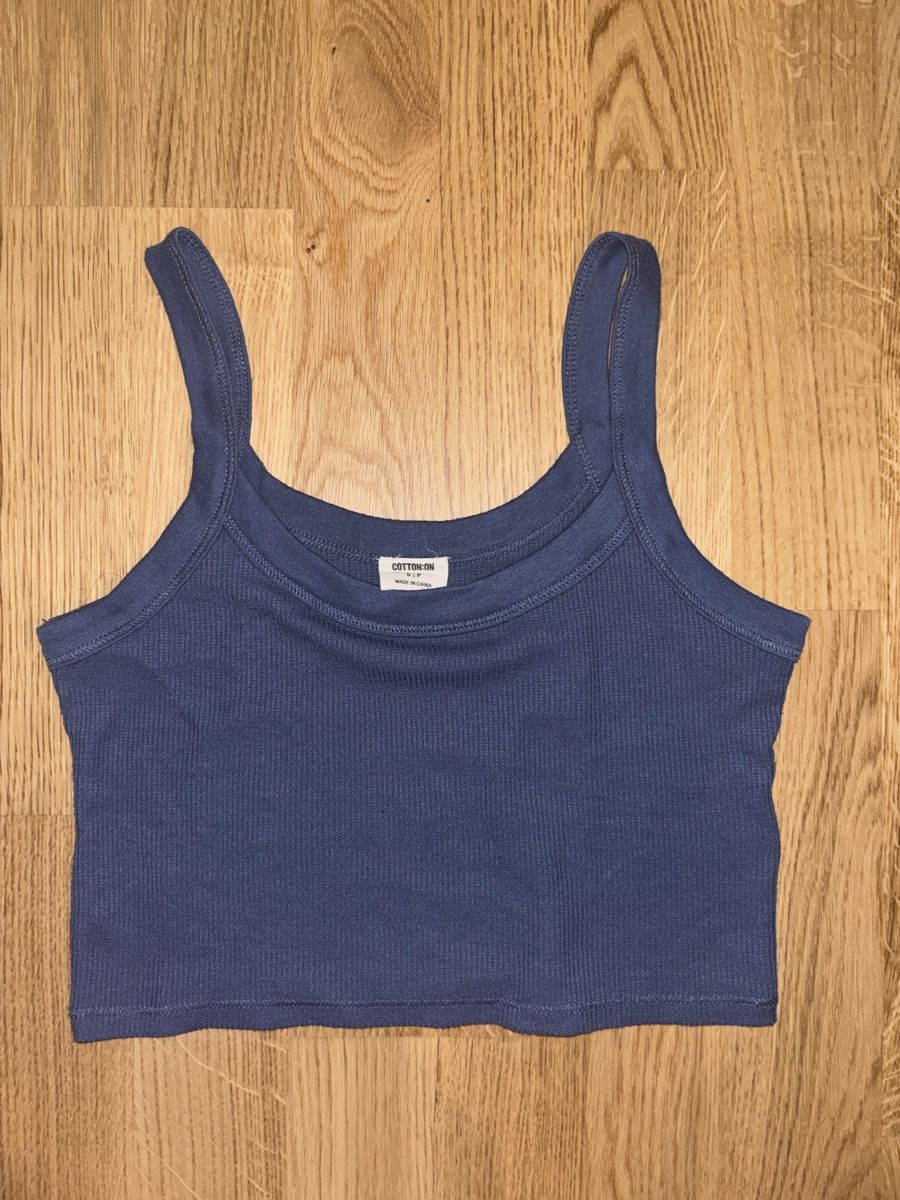 Top: Damen Crop Top gerippt Grösse S  – Usato da Wabern venduto da est_jw6s