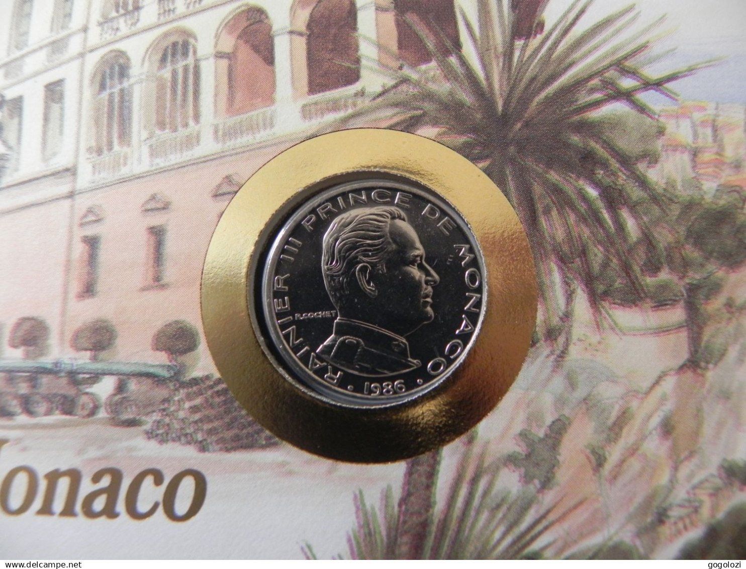 Tutti le monete: Münzbrief Monaco 1 Franc 1986 – Usato da Biel/Bienne venduto da Gogolozi 1