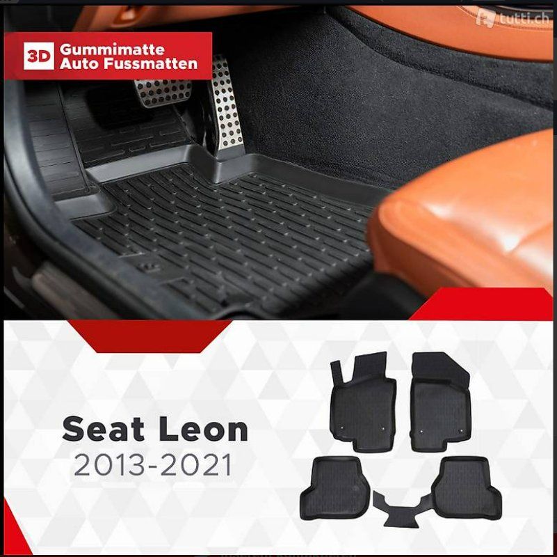 Seat Teppiche / Matten: 3D Seat Leon Fussmatten 2013-2021 – Neu und originalverpackt aus Zürich von MyFussmatten