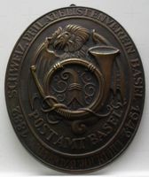 Alte PLAKETTE / 1882 Postamt Basel 1942, Philatelie