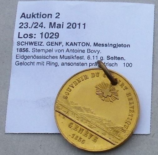 Médailles: Medaille ++ Musikfest Genf 1856 – D'occasion à Walkringen par Casablanca777 2