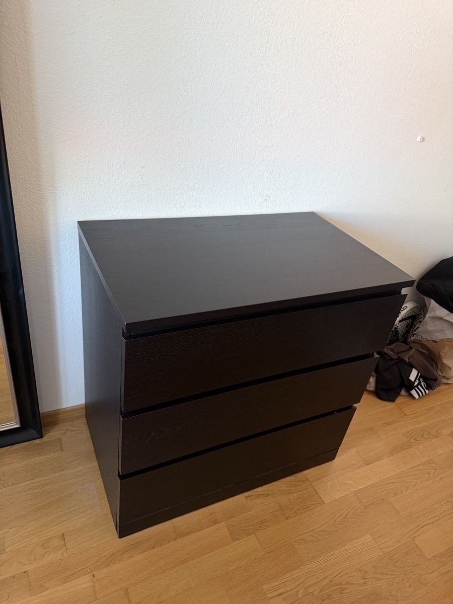Ikea Cassettiere: Ikea MALM Kommode 3 Schubladen schwarzbraun – Nuovo (secondo la descrizione) da Luzern venduto da manueu__ 2