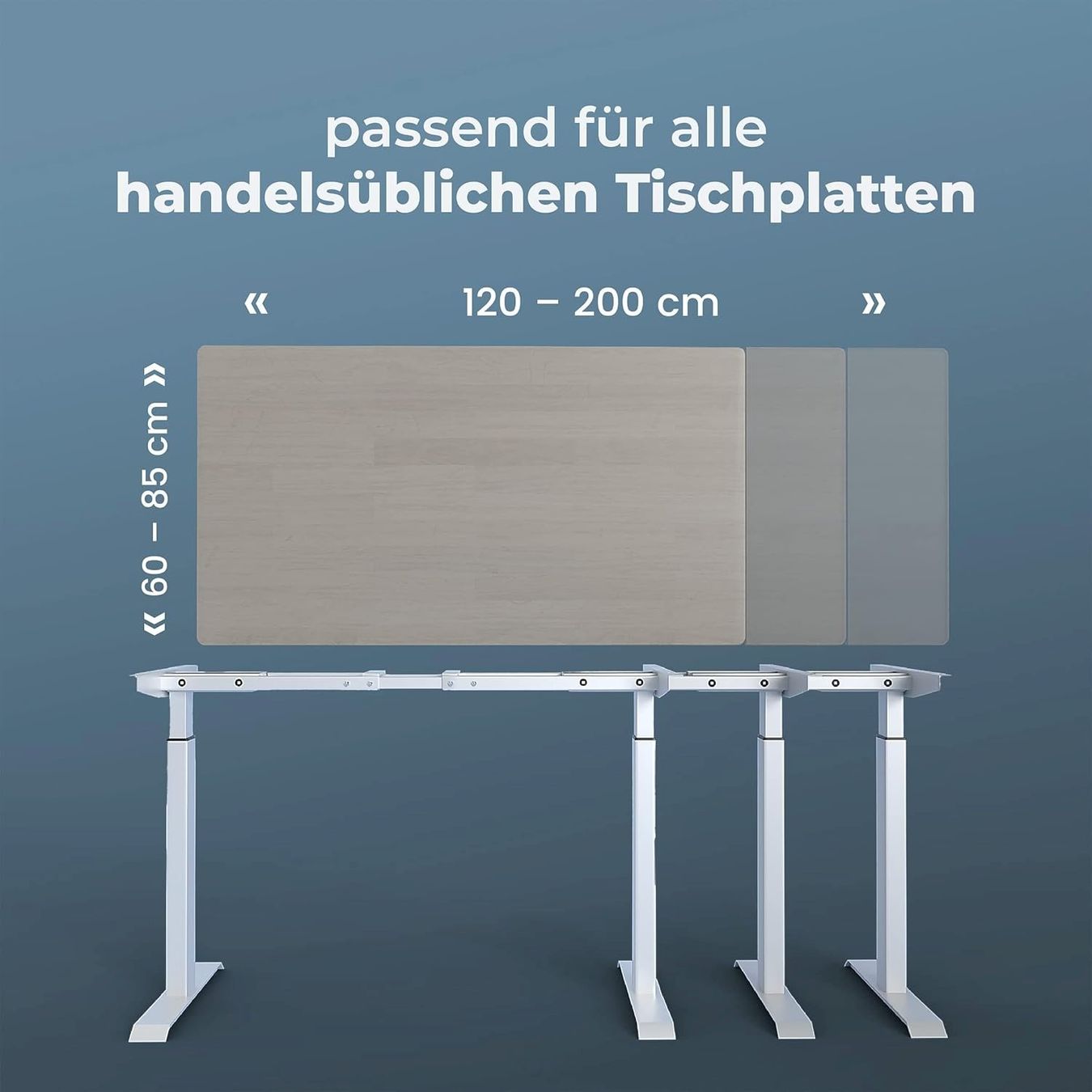 Schreibtische: Tischgestell Höhenverstellbar ANTHRAZIT – Neu und originalverpackt aus Bottighofen von zaap 7