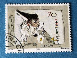 Nr. 1051 Pierrot spielt mit dem Faden GESTEMPELT 2002   