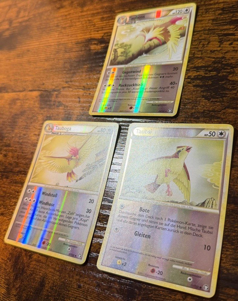 Pokémon Carte collezionabili: Tauboss, Tauboga & Taubsi Bundle / 29, 47 & 71 – Usato da Zürich venduto da PEACECOCOON 1