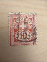 Briefmarke Helvetia 10 Rappen Rot mit Stempel 
1