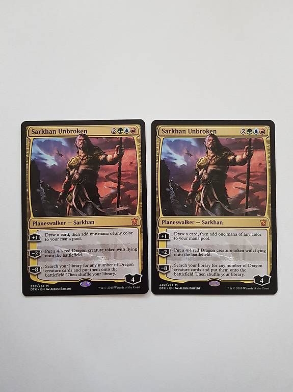 Carte collezionabili: Magic the Gathering  2xSarkhan Unbroken – Usato da Sennhof venduto da Thorgal77