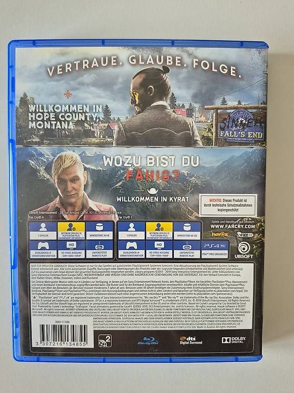 Giochi: Farcry 4 und 5 Ps4  – Usato da Horw venduto da Mschaefer 3