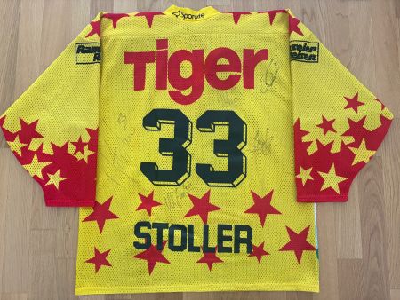 SC LANGNAU # 33 STOLLER TRIKOT SIGNIERT 1994/95 SCL TIGERS L