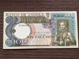 Angola 1000 Escudos 1973 Banknote AU