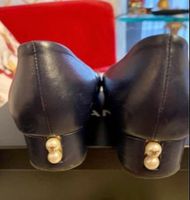 Chaussures Chanel cuir Chanel Schuhe Leder Gr.40 Marineblau