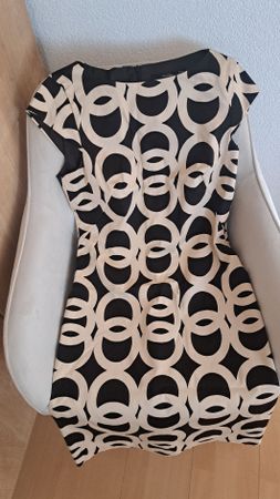 Kleid Hallhuber Muster Schwarz Beige  EUR 36