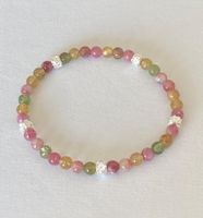 Edelstein Armband Turmalin rosa grün gelb Silber auf Mass