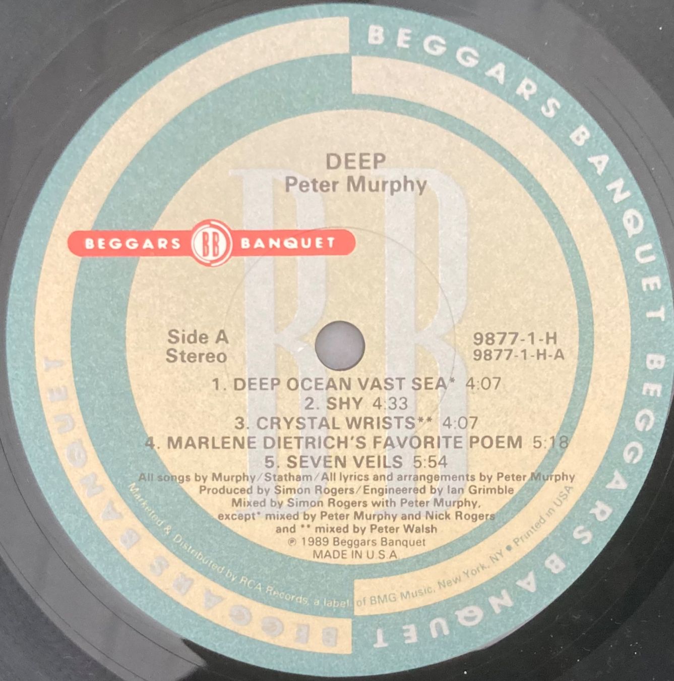 Dischi in vinile: BAUHAUS / PETER MURPHY - DEEP – Usato da Poliez-Pittet venduto da Newtown-Records 3