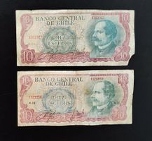 10 Escudos Chile Banknoten 1970er Jahre