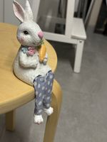 Lapin décoratif à asseoir Pâques printemps