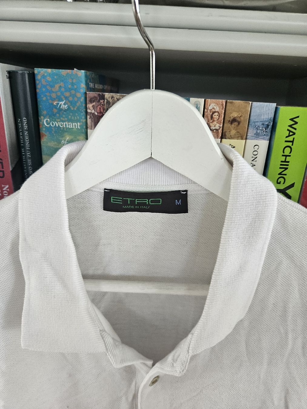 Etro Magliette Polo: Langarm Polo Etro M Weiss – Usato da Altendorf venduto da nab_mxj7 1