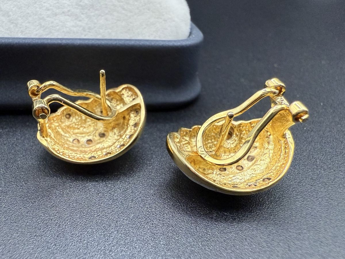 Ohrringe & -stecker: Goldfarbene Ohrringe mit Strasssteinen, Vintage – Gebraucht aus Lamone von LaCantinaMagica 6