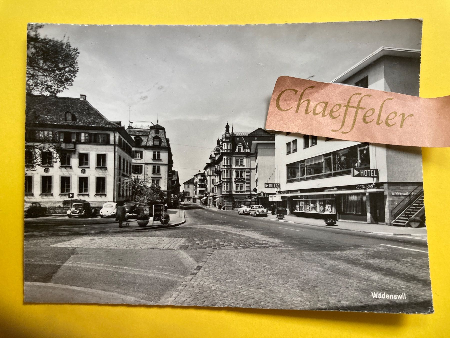 Cartoline postali: 1967 Wädenswil, mit Hotel du Lac – Usato da Zürich venduto da Chaeffeler