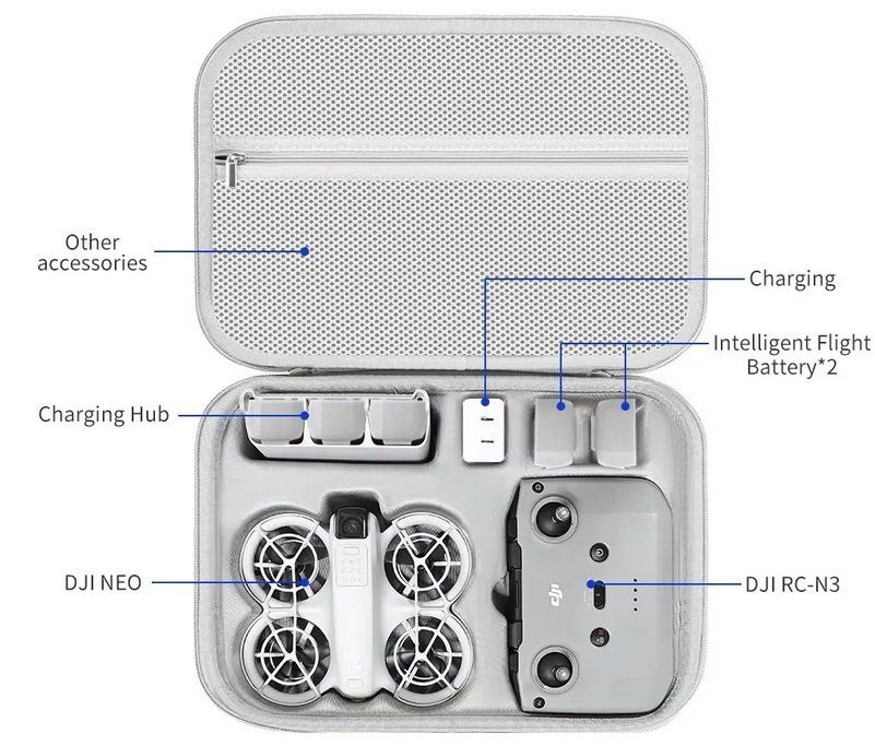 Étui De Rangement Portable FIDWALL Pour DJI Neo - Sac Transport Drone Et Accessoires