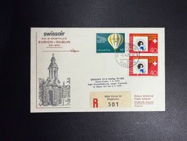 Swissair Erstflugbrief Zürich-Dublin 1979