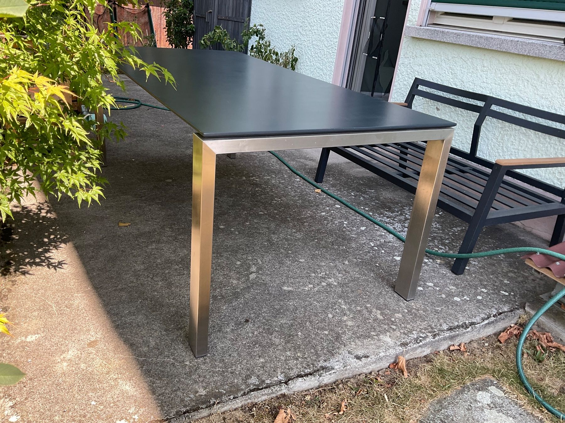 Tavoli: Gartententisch anthrazit, L200cm B95 H75cm – Usato da Belp venduto da boarding91 2