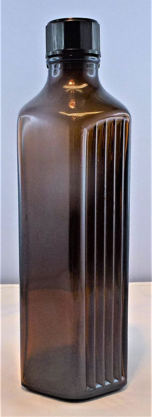 Accessori da laboratorio: Dunkel-Braune Apotheker-Glasflasche – Usato da Murgenthal venduto da B.StM 5