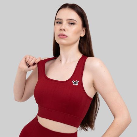 SportBH Damen Nahtlos Fitness Yoga Komfort Top Rot L YAKWARY