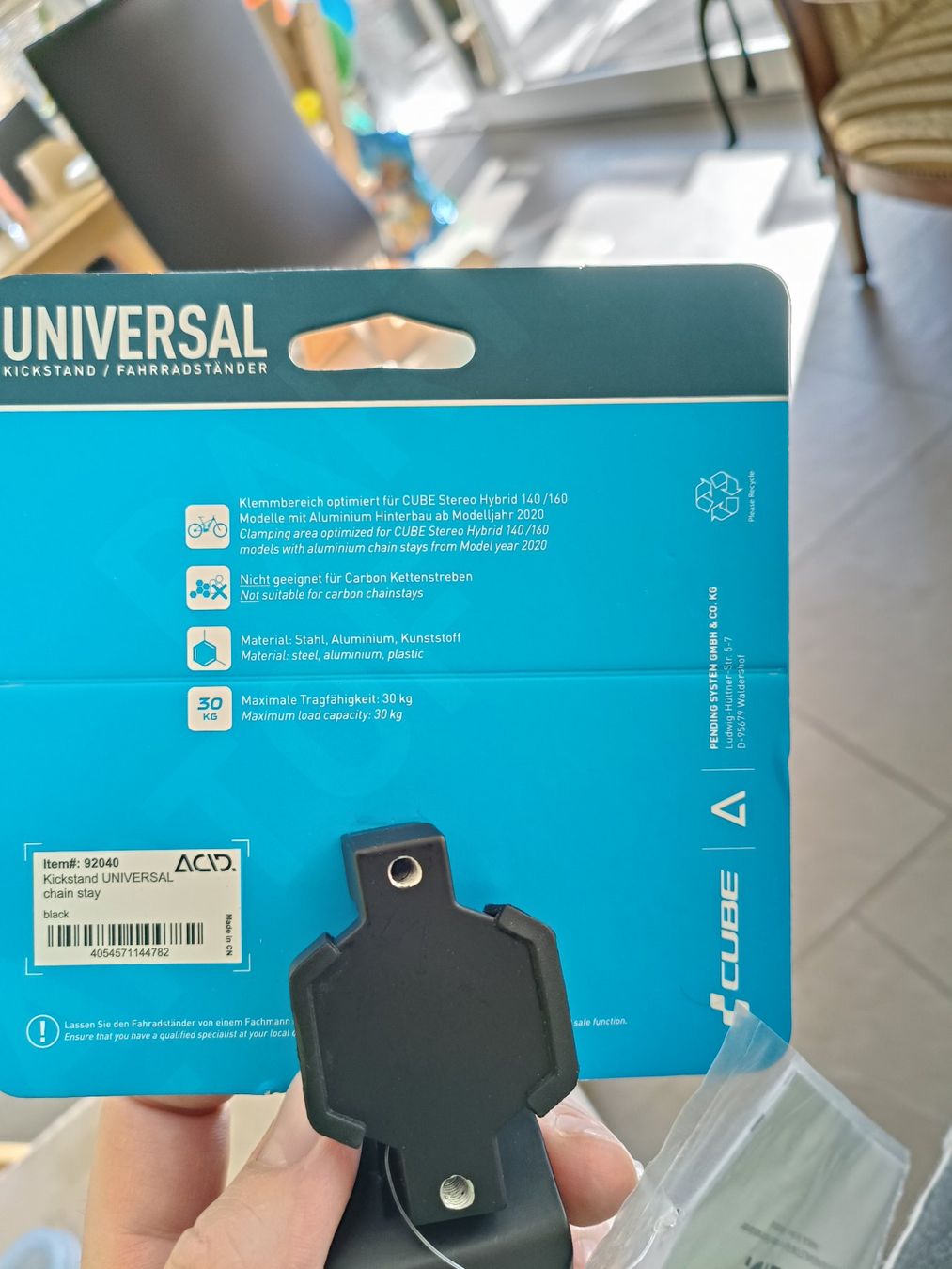Cavalletti per biciclette: Fahrradständer Universal der Marke Acid – Nuovo e nell'imballaggio originale da Bremgarten AG venduto da Davidiusi 2