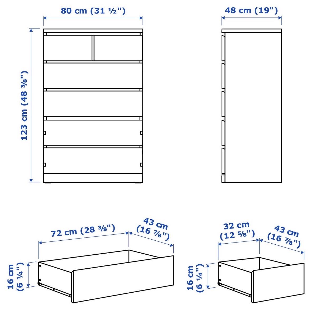 Cassettiere: Malm 6er Schublade – Usato da Wernetshausen venduto da Laurita_lca 4