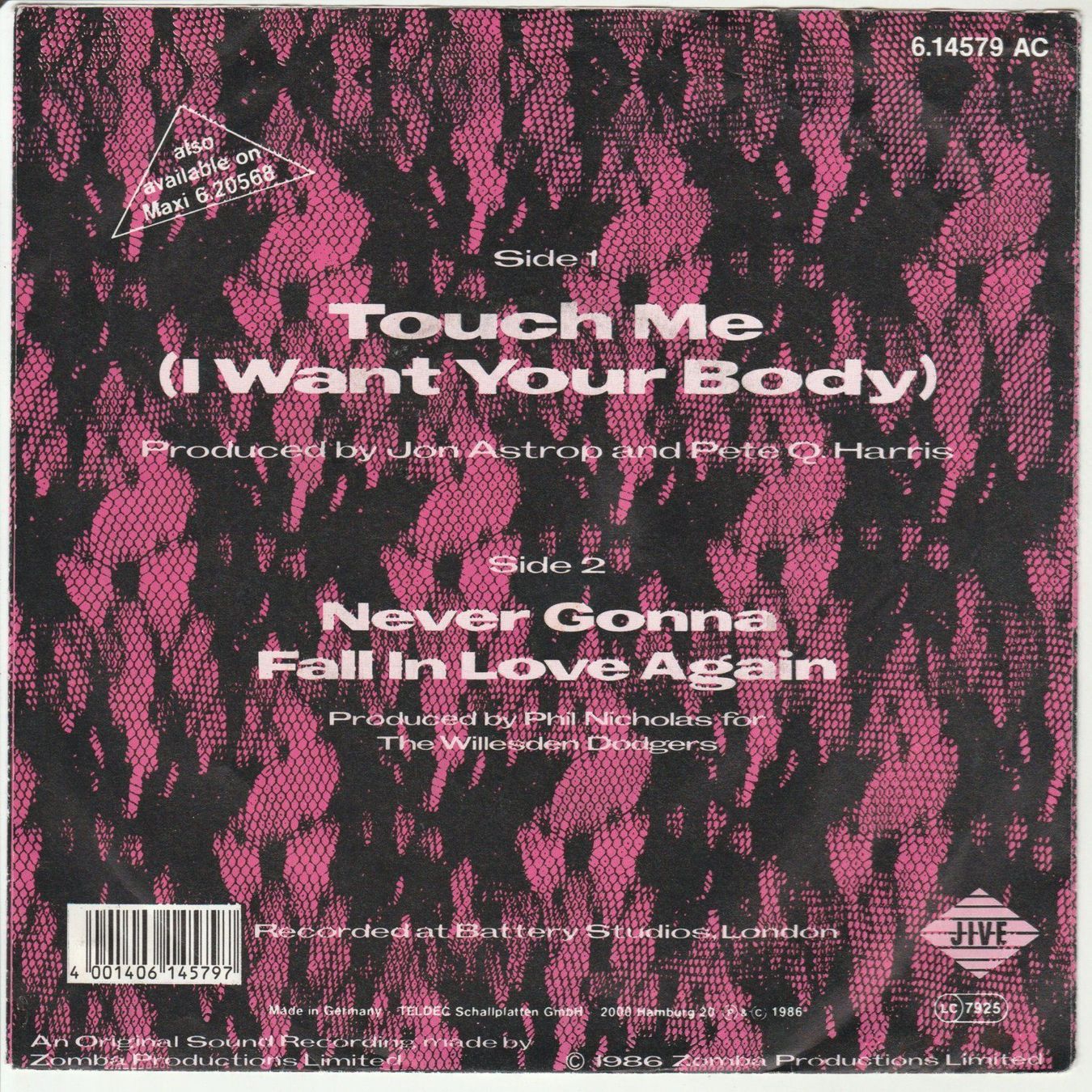 Dischi in vinile: Samantha Fox - Touch me 7" Vinyl 1986 – Usato da Tübach venduto da JamesStone 1