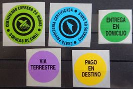 Chile Lot Briefaufkleber selten