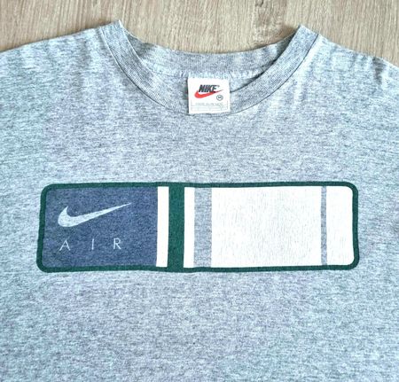 Vintage NIKE 90s Shirt L Air Max Box Logo Jordan Dunk SB
