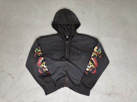 ED HARDY HOODIE MIT SKULL PRINT GR.L