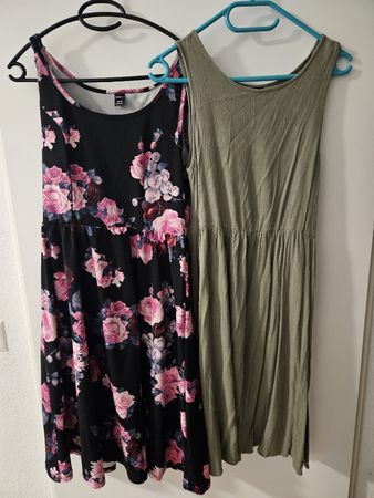 Sommerkleider Set, Grösse M, Blumenmuster & Khaki, Neu! 49