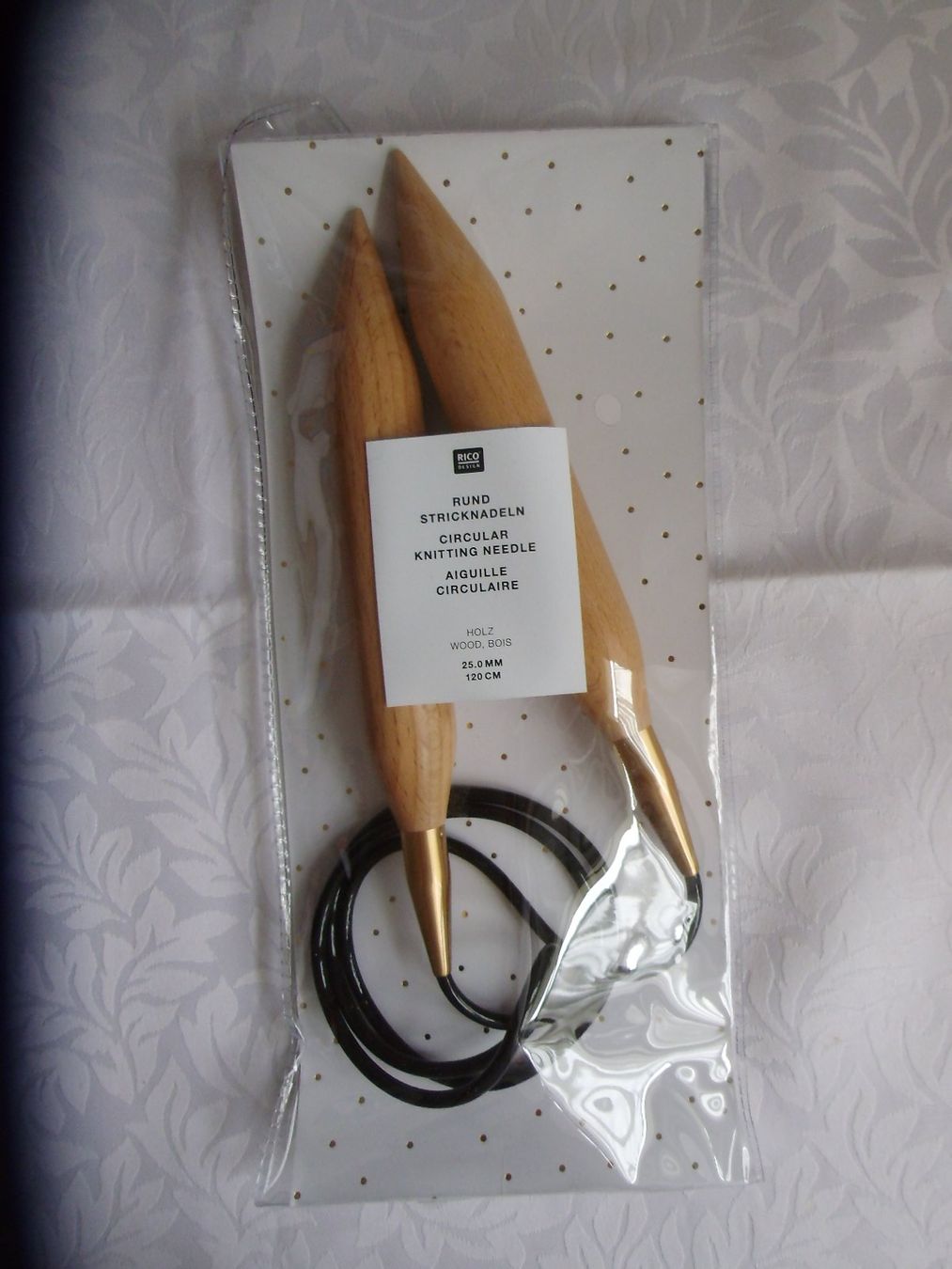 Ferri: Stricknadeln Stärke 25 **NEU** Holz – Nuovo e nell'imballaggio originale da Walenstadt venduto da Pluisa 3