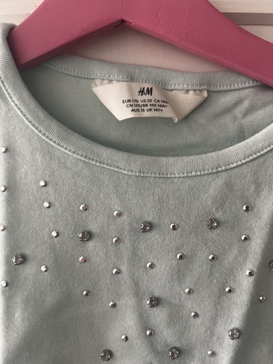 H&M Camicette, T-shirt & Top: H&m Top Hellblau Gr.170 neuwertig – Nuovo (secondo la descrizione) da Bottighofen venduto da fritz-81 1