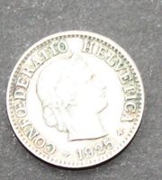 Seltene 5 Rappen Münze Helvetia 1925