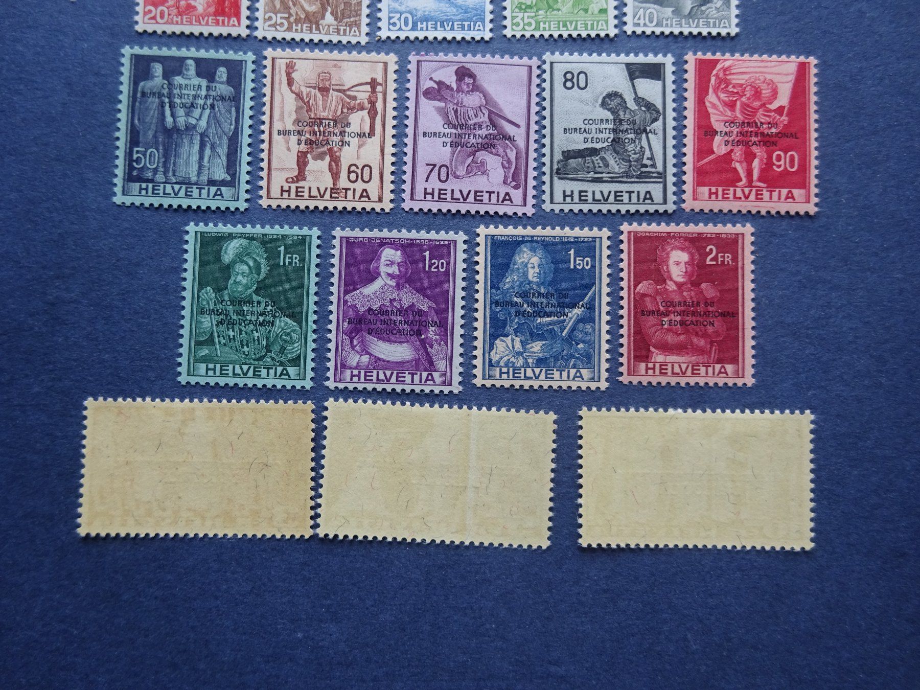 Tutti i francobolli: 1944 BIÉ Nr. 1 -21  postfrisch** – Usato da Appenzell-Steinegg venduto da adi1975 3