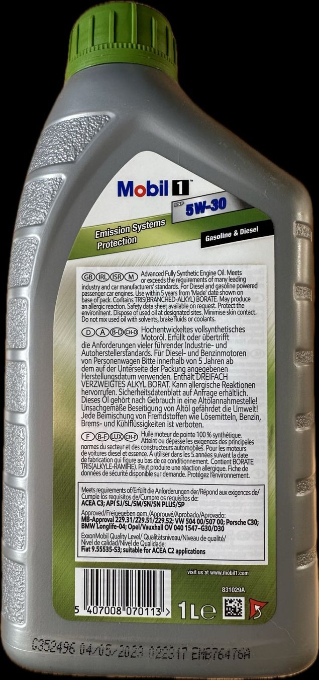 Öl und Additive: Motorenoel Mobil 5W-30 – Neu und originalverpackt aus Gurmels von Aramis015 1