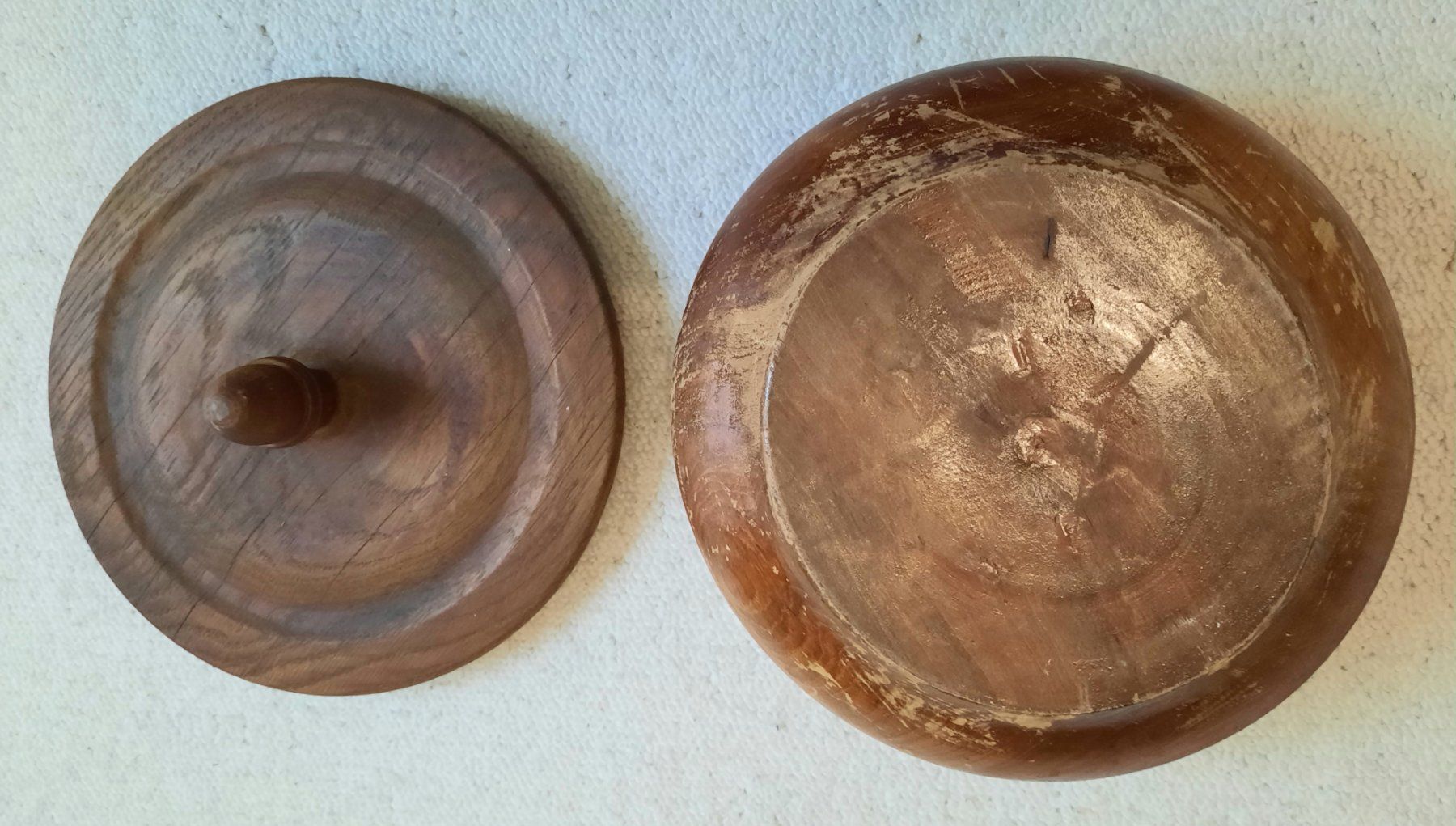 Pentole: Alter Holz Topf mit Deckel - Durchmesser aussen max. 26cm – Usato da Steffisburg venduto da pbe_k9mp 6