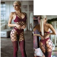 NEUER Erotik Netz Bodystocking weinrot für Gr. XS-M - 222213