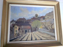 Original signiertes, gerahmtes Bild von Albert Amhof