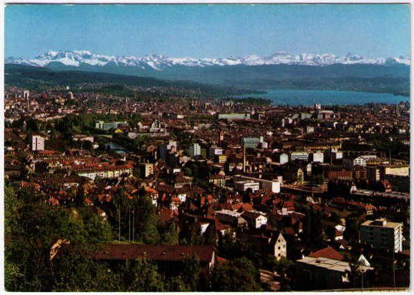 Cartoline postali: Zürich und die Alpen – Usato da Binningen venduto da Mountainrider