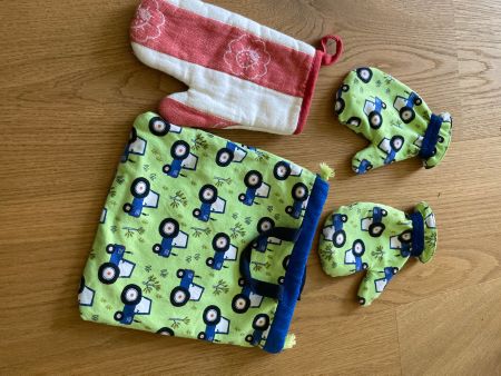 Backhandschuhe und Tasche für kinder